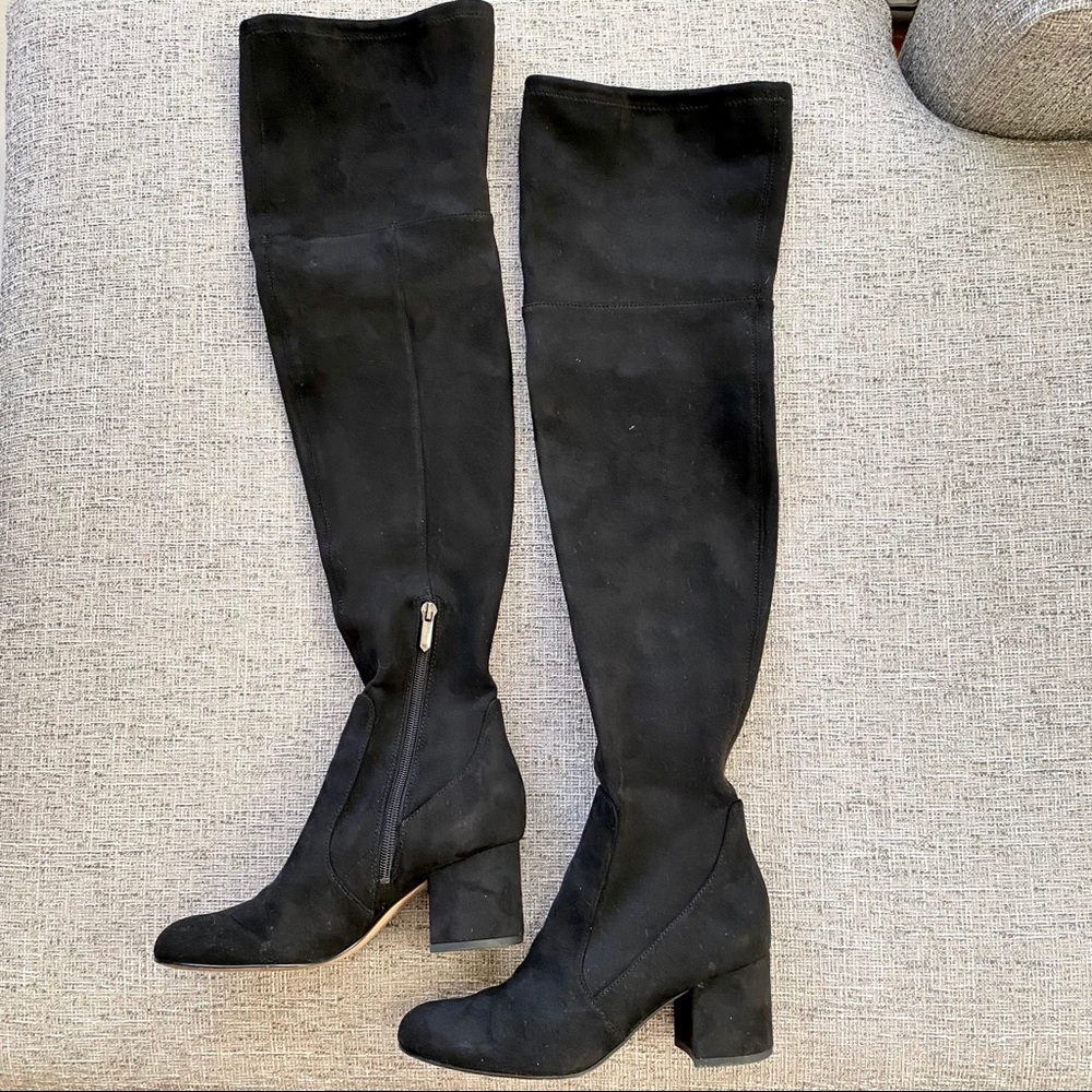Sam Edelman Varona Black Suede Over-the-Knee Boots
